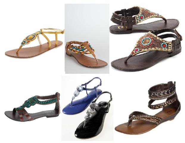 Boncuklu sandalet modelleri