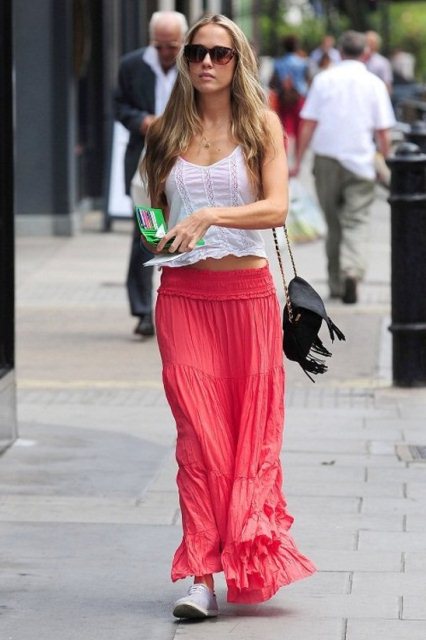 pembe uzun etek modeli