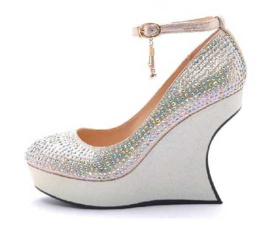2013 dolgu topuk gelin ayakkabıları