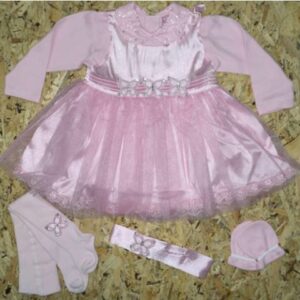 aziz bebe kız çocuk pembe elbise