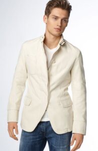 beyaz spor erkek blazer ceket modeli
