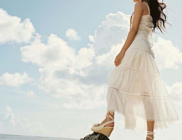 beyaz uzun etek modeli