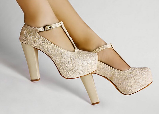 dantel gelin ayakkabı modelleri