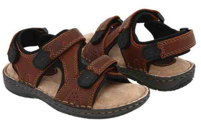 deri erkek çocuk sandalet modeli