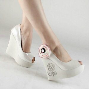 en güzel dolgu topuk gelin ayakkabıları