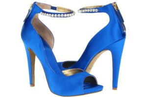 en güzel mavi gelin ayakkabıları