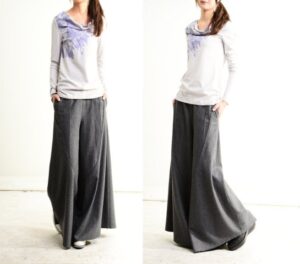 gri pantolon etek modeli