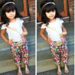 kız çocuk çiçekli pantolon