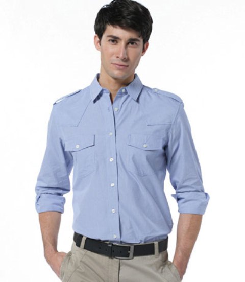 mavi spor erkek gömlek