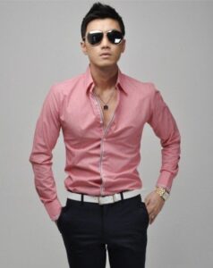 pembe klasik gömlek modeli