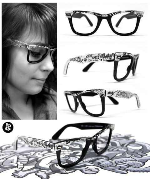 rayban süslü çerçeveli gözlük