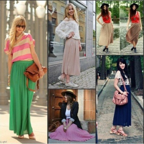 rengarenk uzun etek modelleri