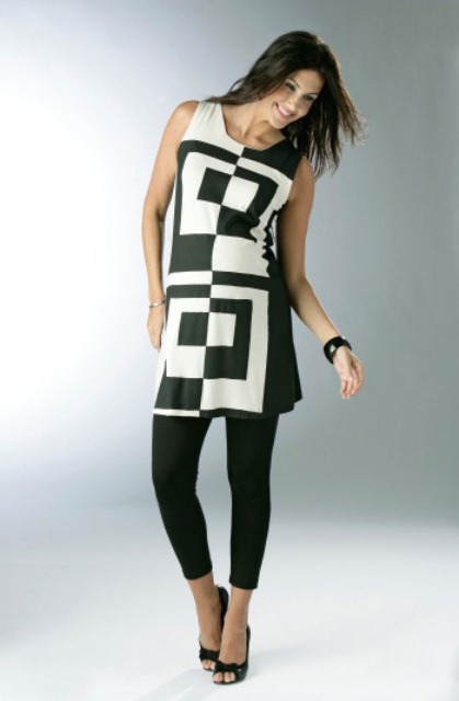 siyah beyaz hamile tuniği