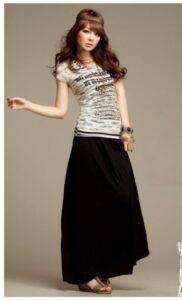 siyah uzun etek modeli