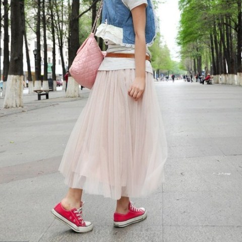 uzun tül etek modeli