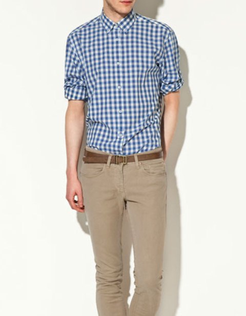 zara çizgili erkek gömlek