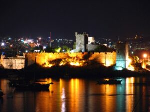 bodrum kalesi gece