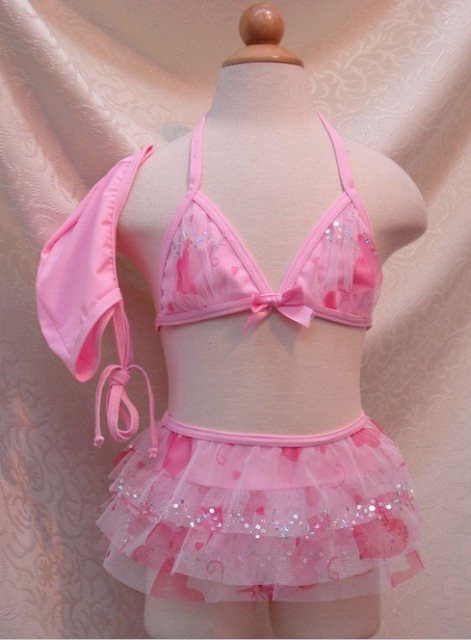 en güzel kız çocuk etekli bikini modelleri