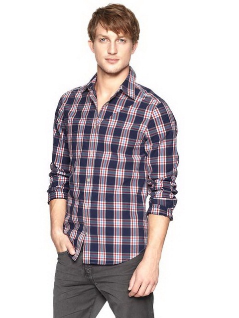 gap boyuna çizgili erkek gömlek