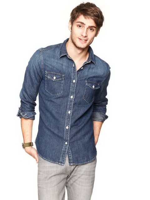 gap erkek kot gömlek