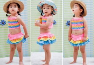 kız çocuk etekli bikini modelleri