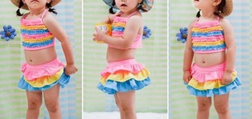 kız çocuk etekli bikini modelleri