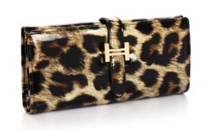 leopar desenli cüzdan