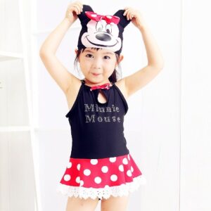 minnie mouse lı kız çocuk mayoları