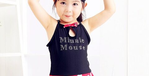 minnie mouse lı kız çocuk mayoları