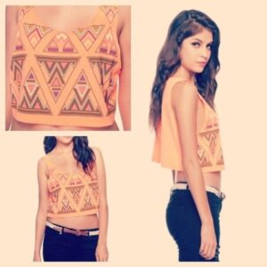 neon kısa bluz modeli