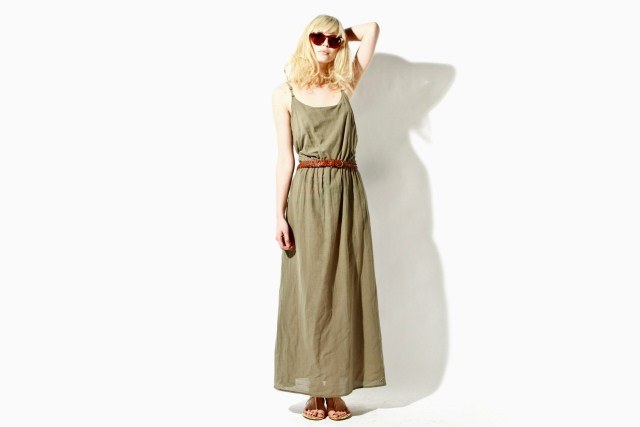 yeşil bohem tarzı elbiseler