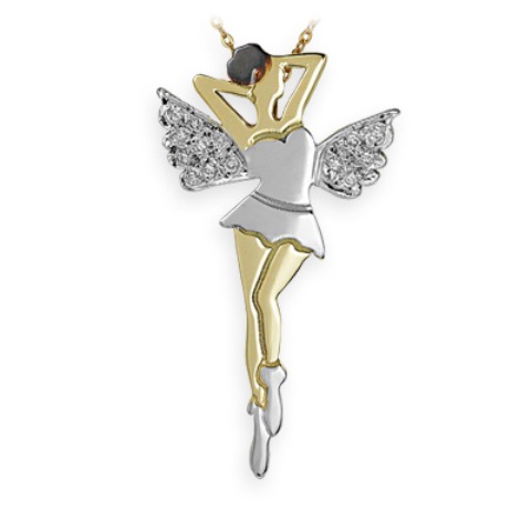 ariş pırlanta melek desenli kolye