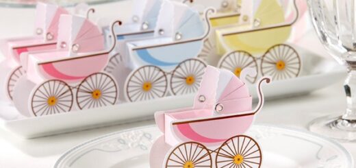 bebek arabası şeklinde bebek şekerleri