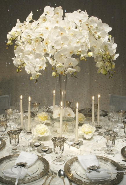 beyaz düğün masası