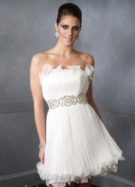 beyaz kısa abiye elbise