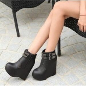 dolgu topuk deri bot