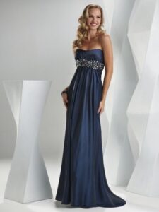 gece mavisi elbise modeli