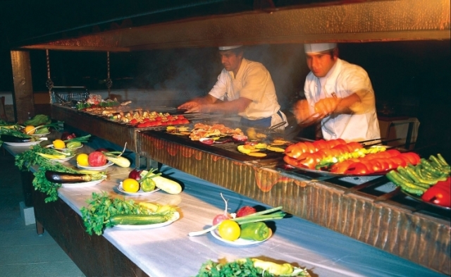 green beach resort otel restaurant