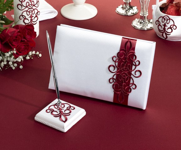 kırmızı düğün aksesuarları