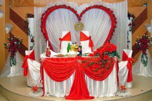 kırmızı düğün organizasyonu