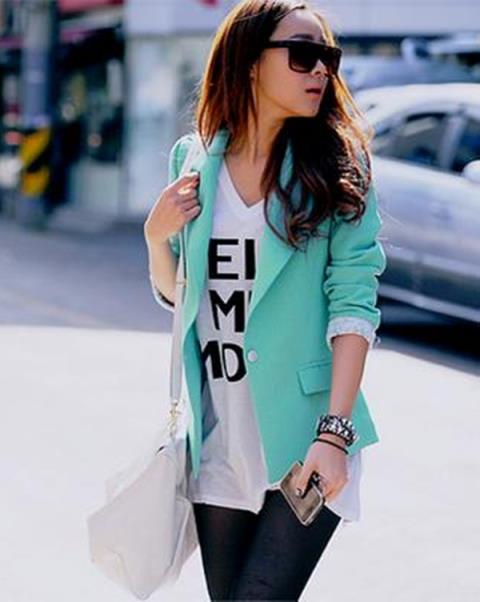 mavi blazer ceket modeli