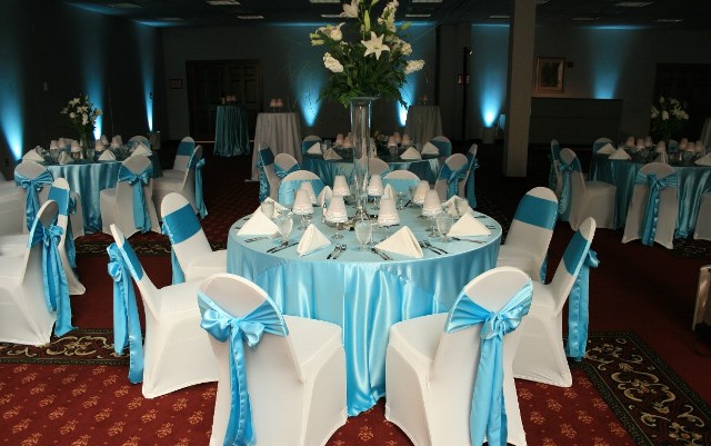 mavi düğün süslemeleri