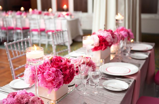 pembe düğün dekorasyonu