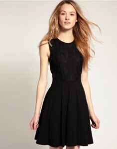 siyah günlük elbise modeli