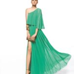 su yeşili abiye elbise