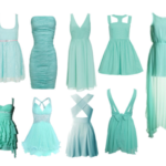 su yeşili kısa elbiseler