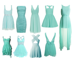 su yeşili kısa elbiseler