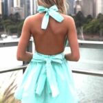 su yeşili mini elbise