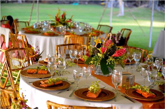 turuncu düğün dekorasyonu