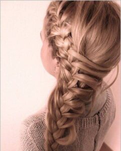 yandan saç örgü modeli